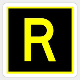 R - Romeo - FAA taxiway sign, phonetic alphabet Sticker